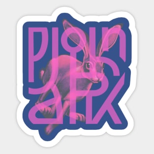 Rabbit (pink) Sticker